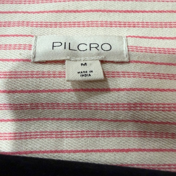 Pilcro Women’s Pink and White Striped Button Down Shirt - Picture 6 of 7